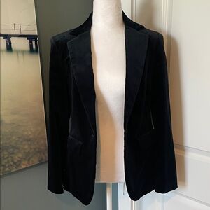 Theory Classic Dark Blue Velvet Blazer